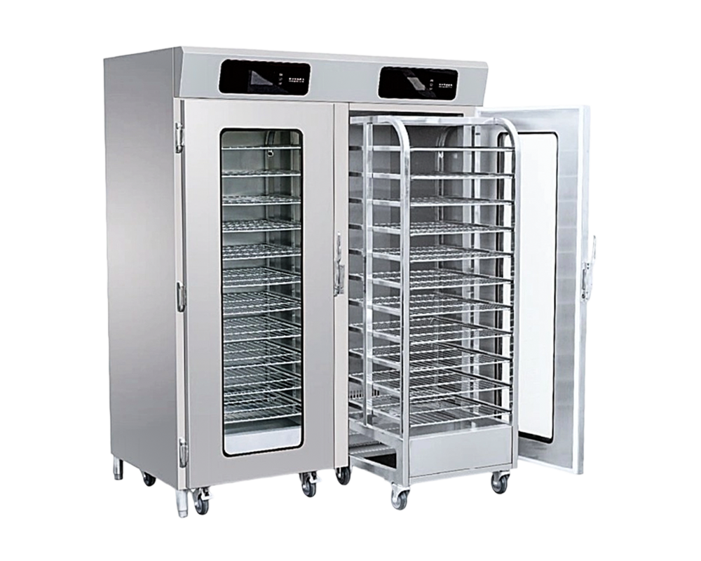 Glass Door Heated Banquet Cabinet Trolley use for Hotels, Canteens, Schools